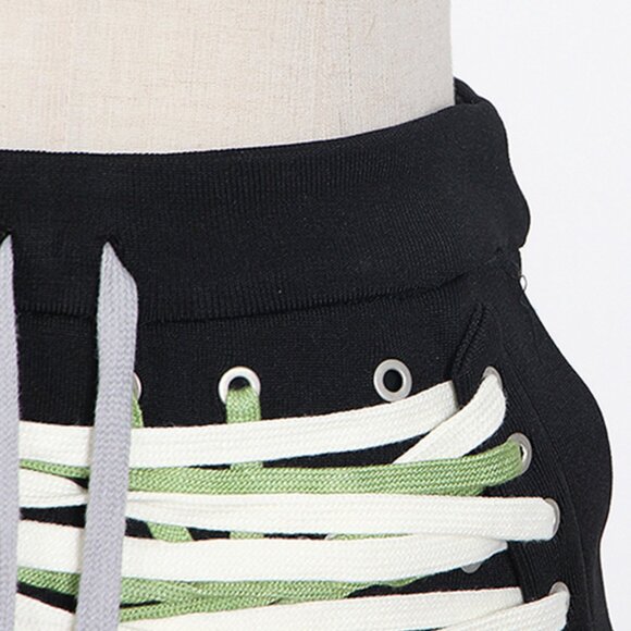 Shoelace Skirt With Zipper Detail - Picture 4 of 6